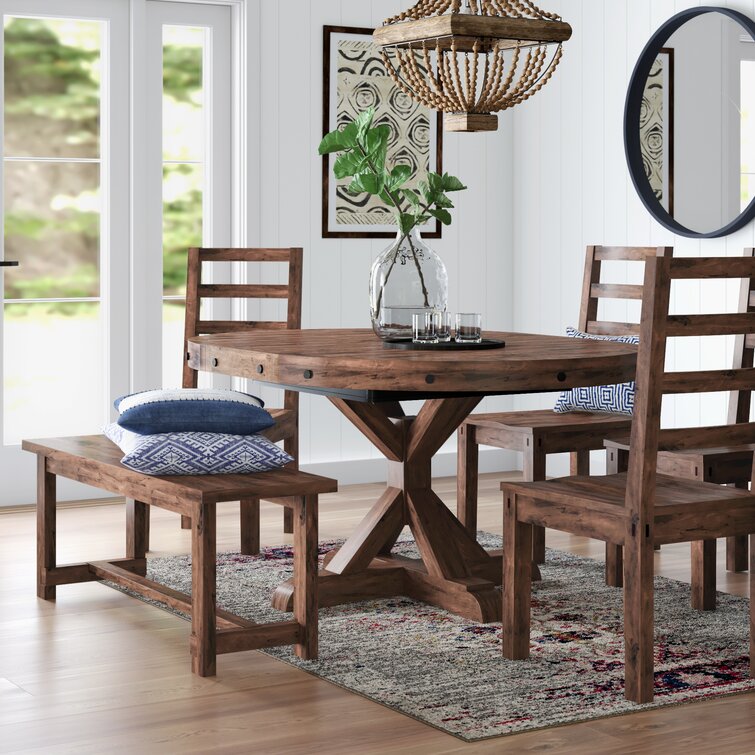 Mistana Trevion 7 Piece Extendable Mahogany Pedestal Dining Set